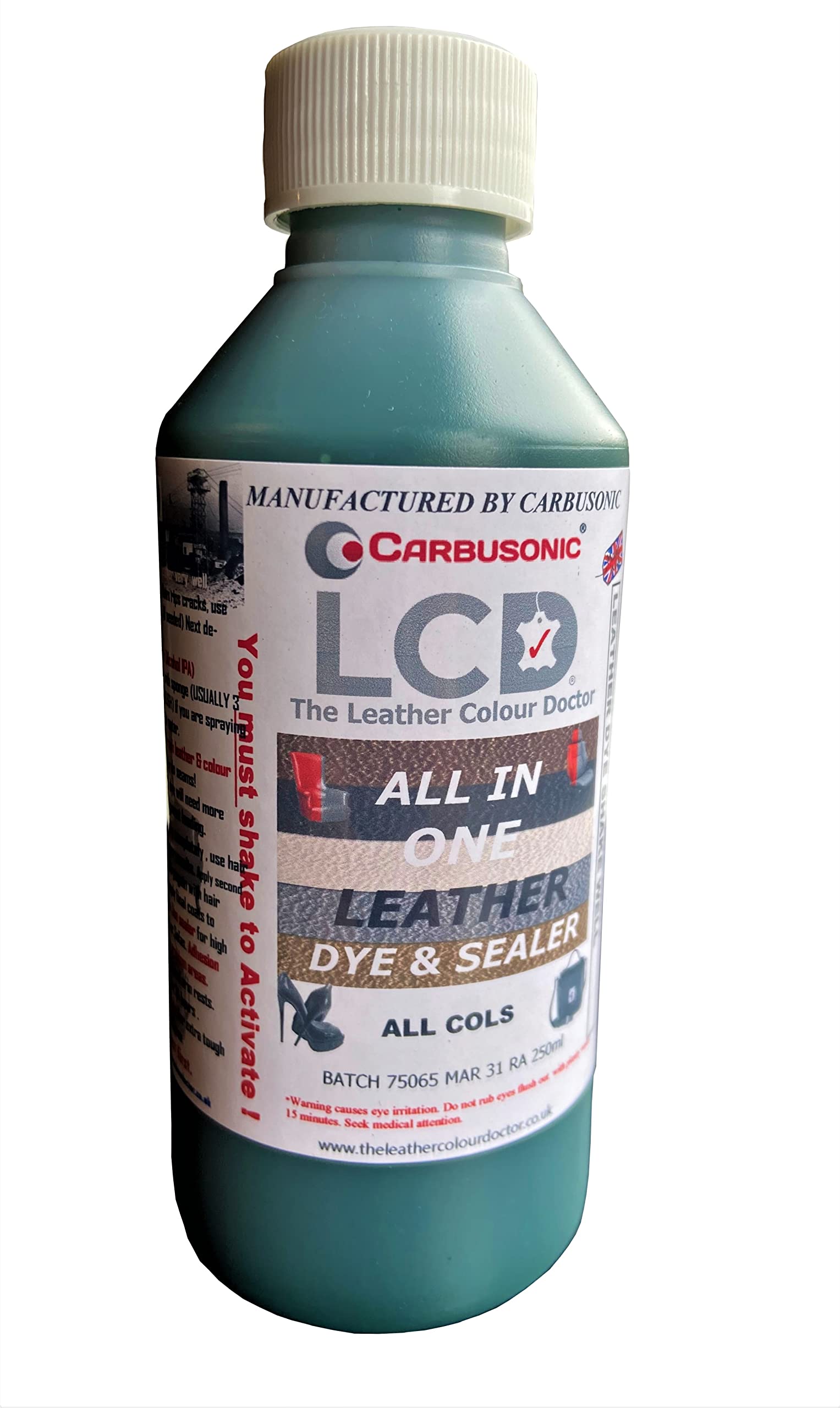 Carbusonic All in one Leather dye and sealant, Interior Leather Paint for Car Seats, Sofas, Arm Chairs, Shoes, Handbags & More. (Dark Grey, 500 ml) — view 20