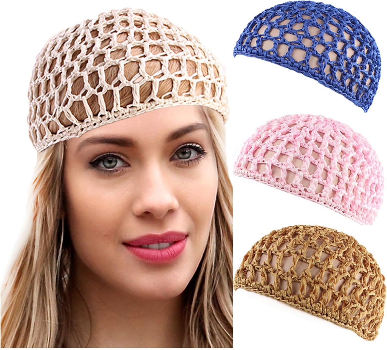 Hat Handwoven Hat with Handwoven Hair Net for Vacations Photo Props Headpiece Headgear Crocheted Hats for Men