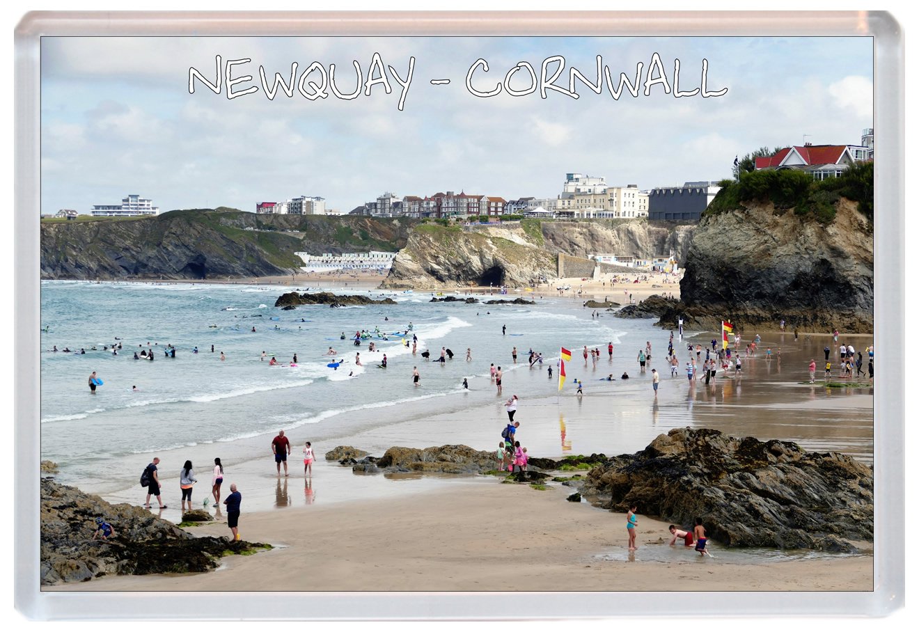 Newquay - Cornwall - Jumbo Fridge Magnet BBSM391