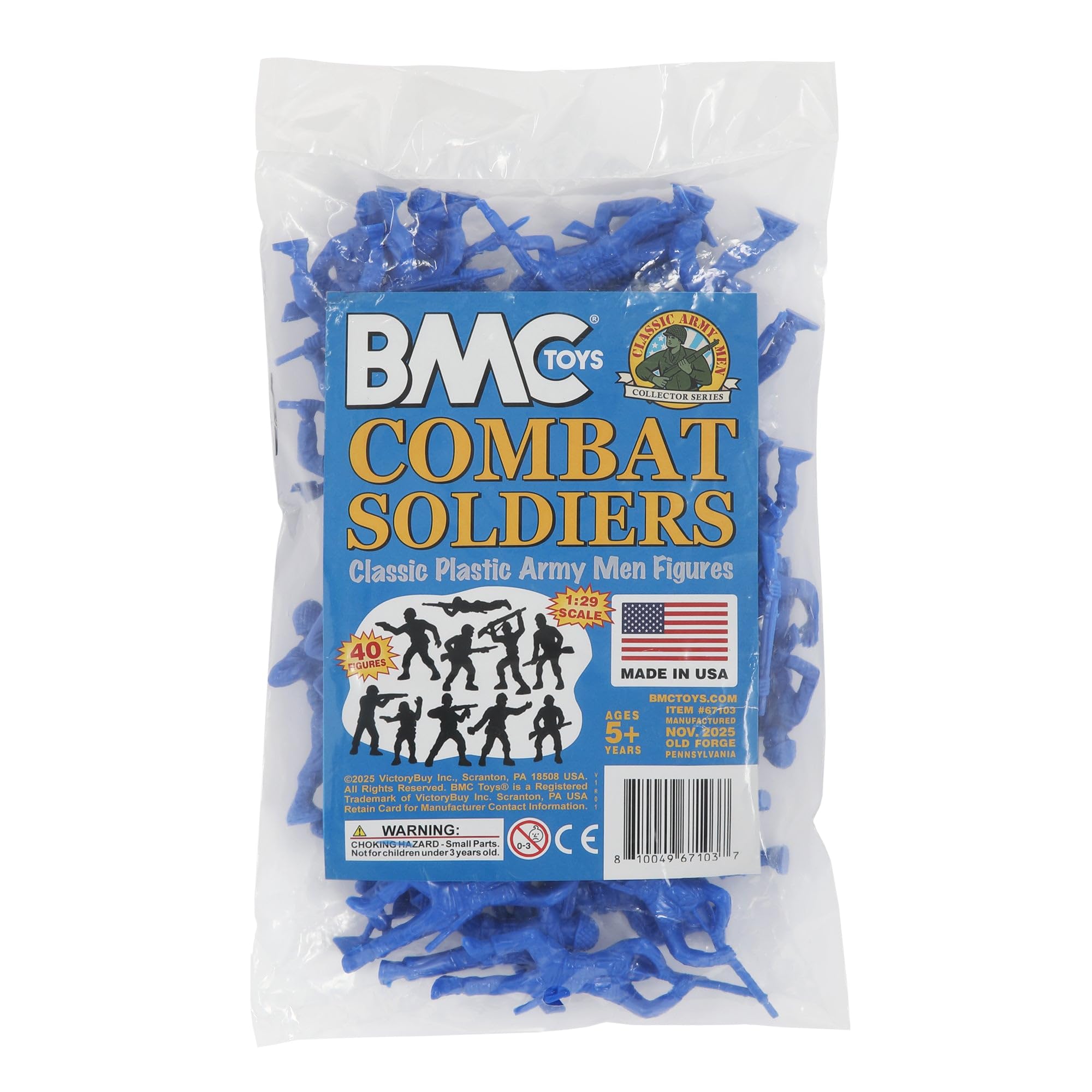Amazon.com: BMC Classic Plastic Army Men - 40pc Blue WW2 Soldier