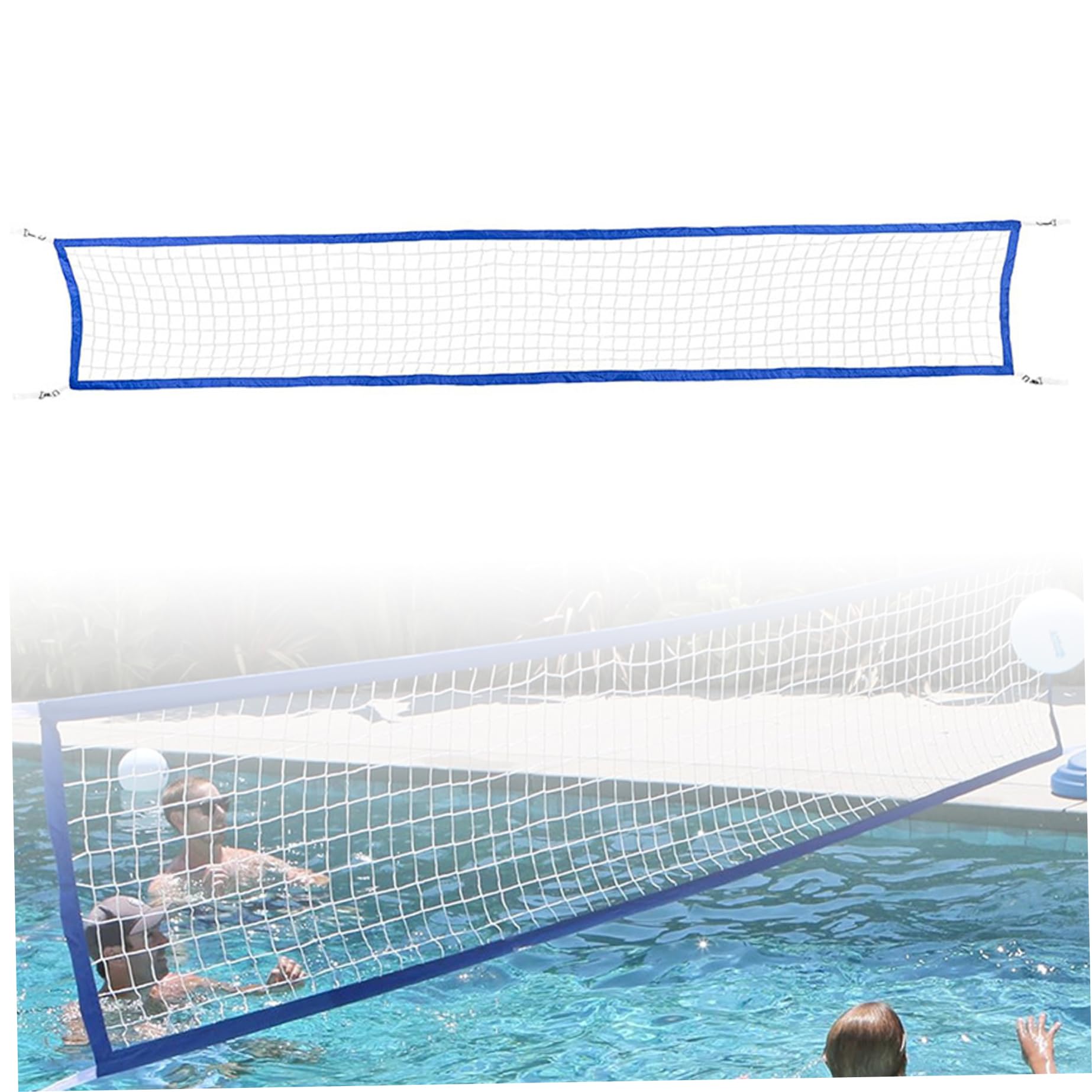 Filet de Volleyball Piscine 3x15ft Lourde pour Piscines Enracinées Jeux d'Eau Extérieur
