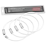 Silipac Stainless Steel Wire Keychain Cable, Twist-Lock 6.3 (16 cm) 2mm - Car Keyring, Luggage Tag, Carabiner - 4 Pack