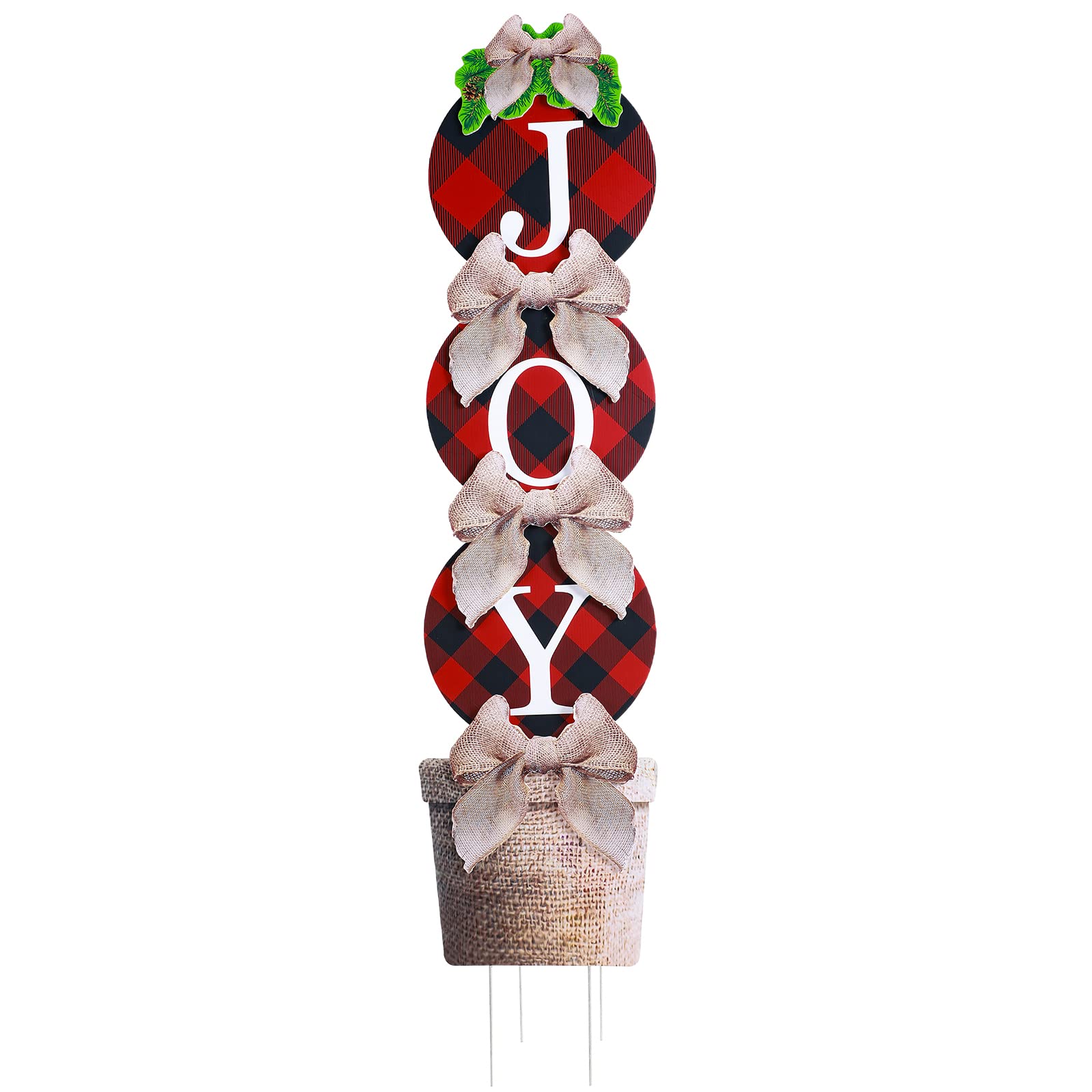 Panneau de jardin JOY de Noël grand format pour embellir facilement votre pelouse extérieure