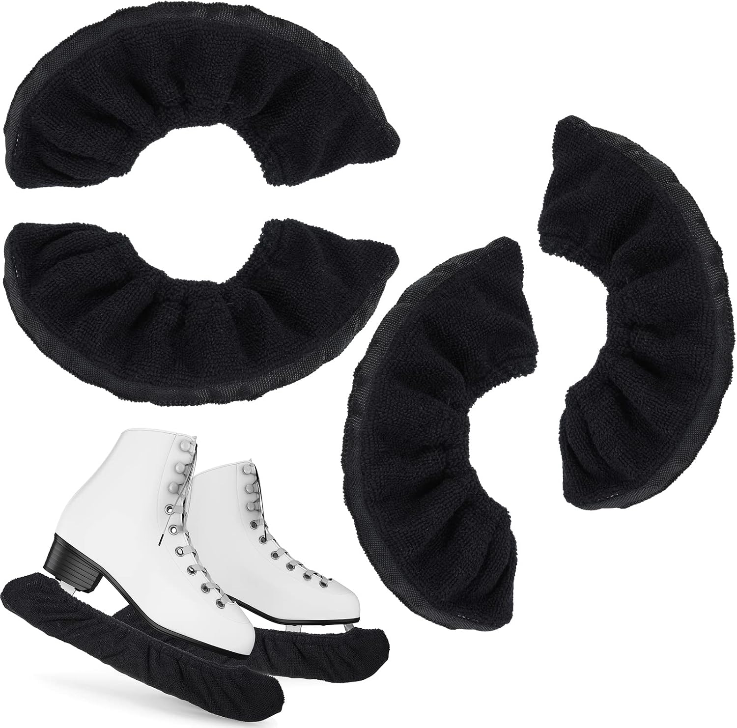 4 Pcs Ice Skate Blade Covers Skate Guards Hockey Protector Skating Winter Ice Skates Covers Adult Men Women Boys Girls