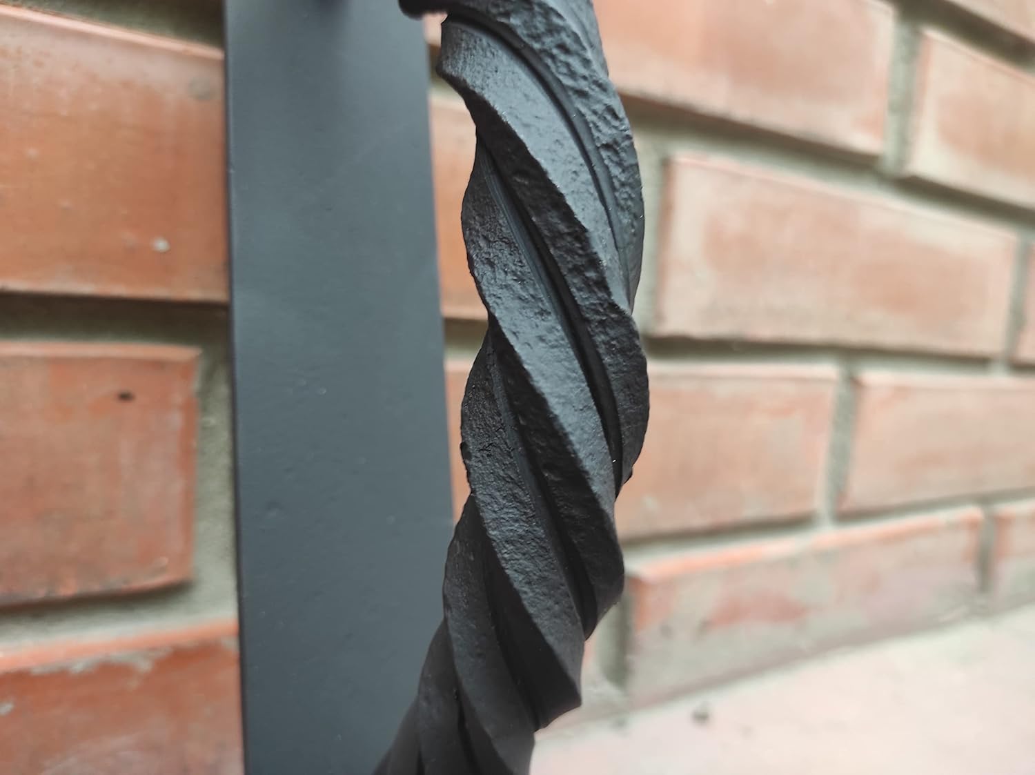 Black Horse Door Handle – Hand-Forged Wrought Iron Pull for Barn Door, Front Door, or Gate – Rustic Equestrian Decor – 11" Heavy-Duty Handle