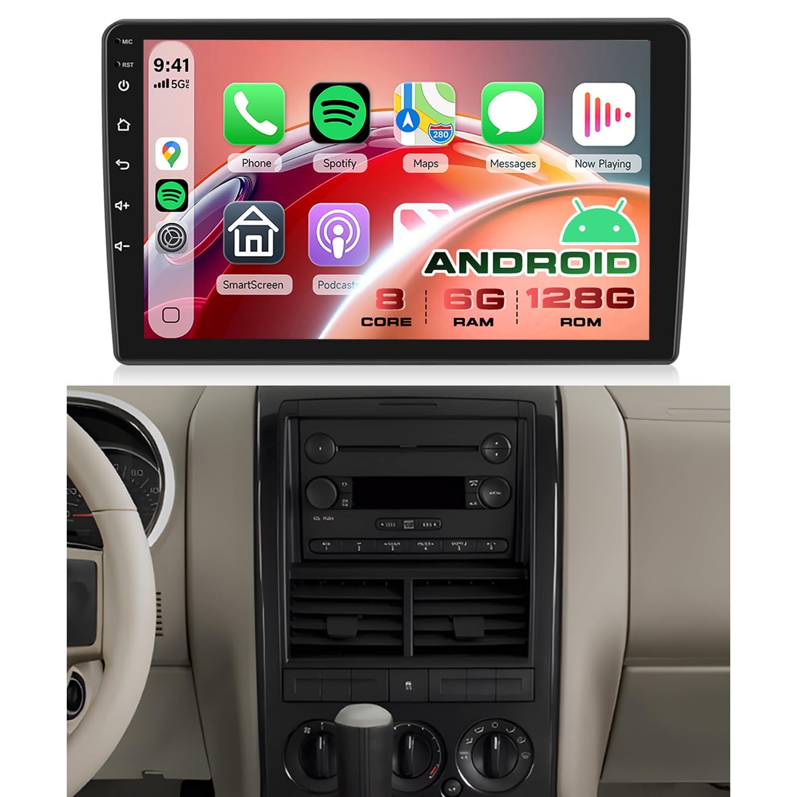 Amazon.com: 8 Core 6G+128G Car Radio for Ford Explorer 2005-2010