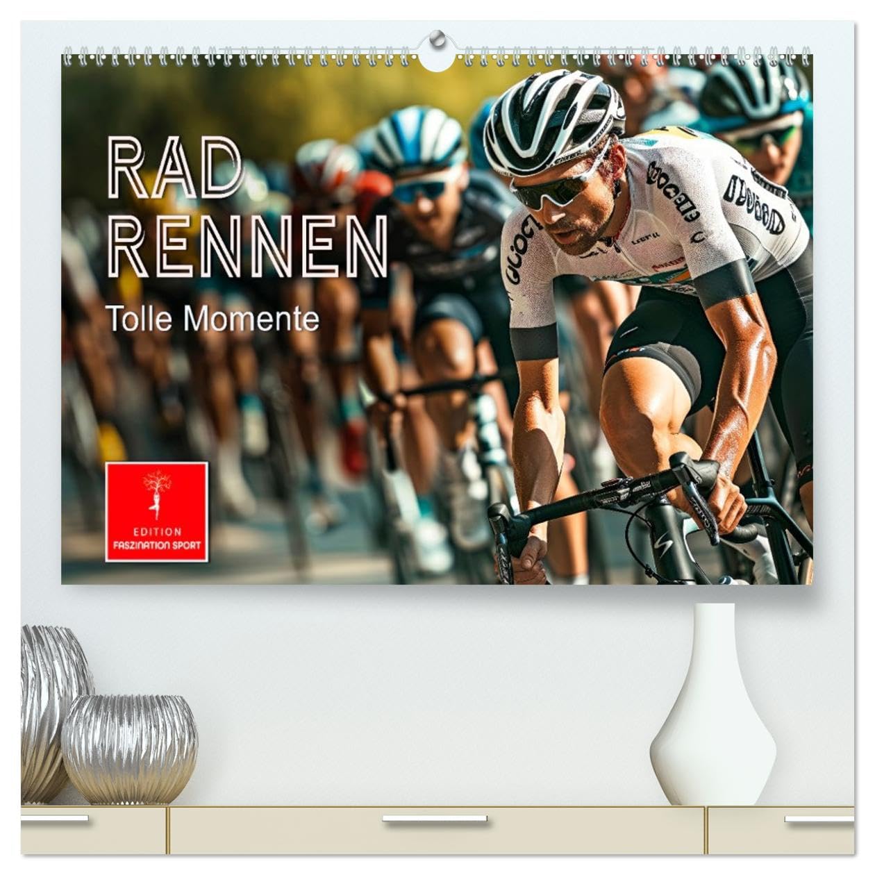 Course de vélo calendrier de prestige 2026 DIN A2 paysage édition limitée kunstdruck