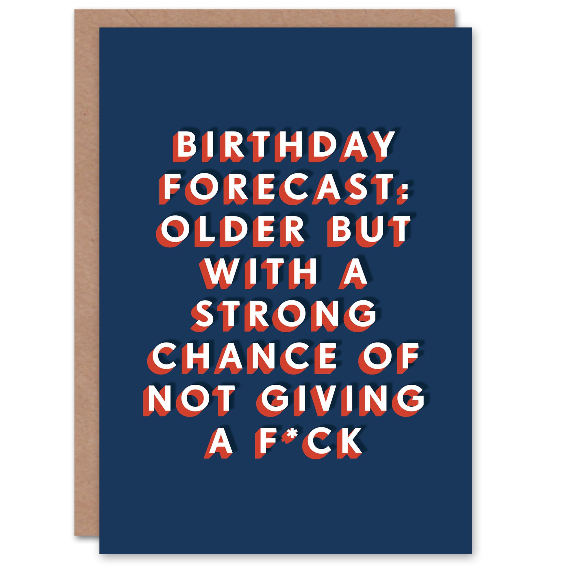 Artery8 Forecast Strong Change Not Giving A F*ck Funny For Him Birthday Card