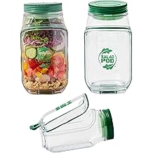 Prepara The Original Salad Pod - Leakproof Food Container for Meal Prep - 4.5 Cups Capacity, BPA Free Tritan, Microwave & Dishwasher Safe 2 Units