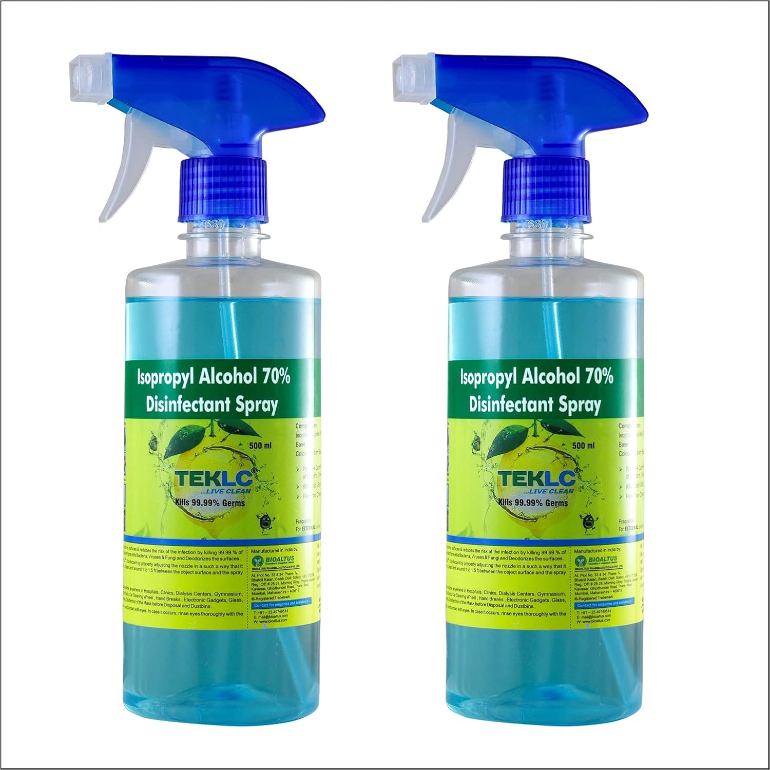TEKLC DISINFECTANT SPRAY Kills Germs Instantly, Non Sticky,Germ