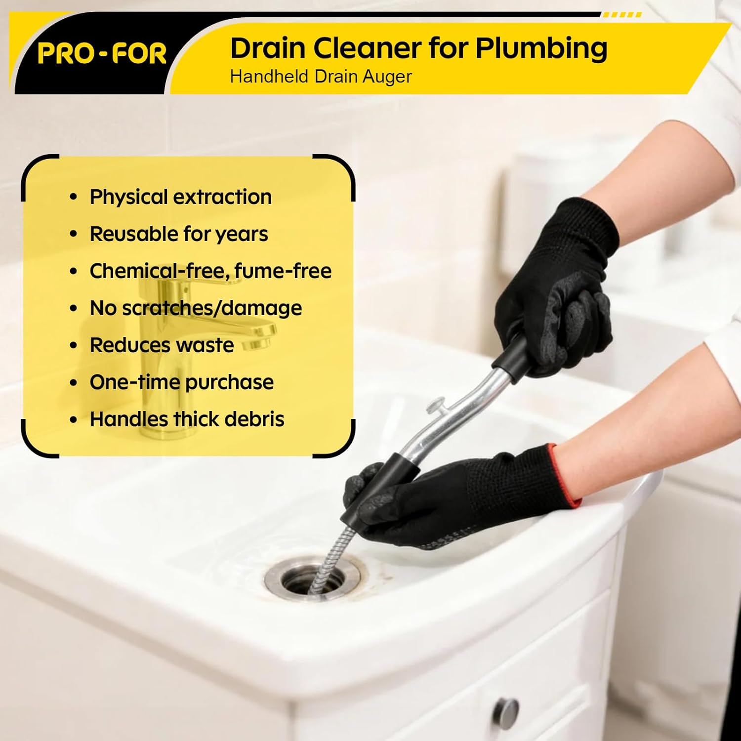 Complete Drain Cleaning Solutions Bundle: 20V Cordless Electric Drain Auger & 25FT Heavy-Duty Manual Plumbing Snake