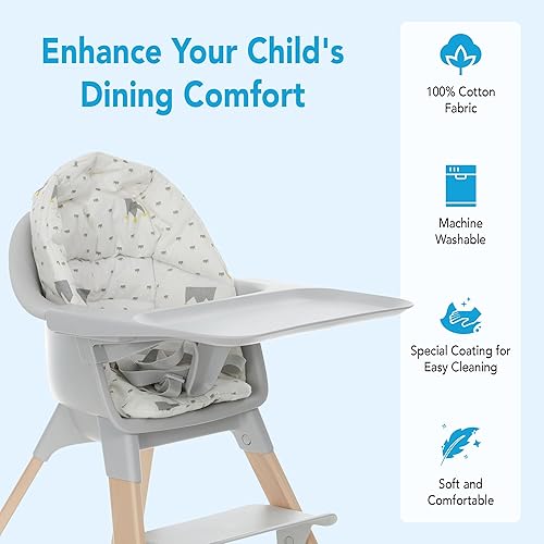Miniatura 3 de Cojín de asiento para silla alta compatible con silla alta Stokke Clikk, almohadilla de asiento suave 100% algodón para silla alta Stokke Clikk -