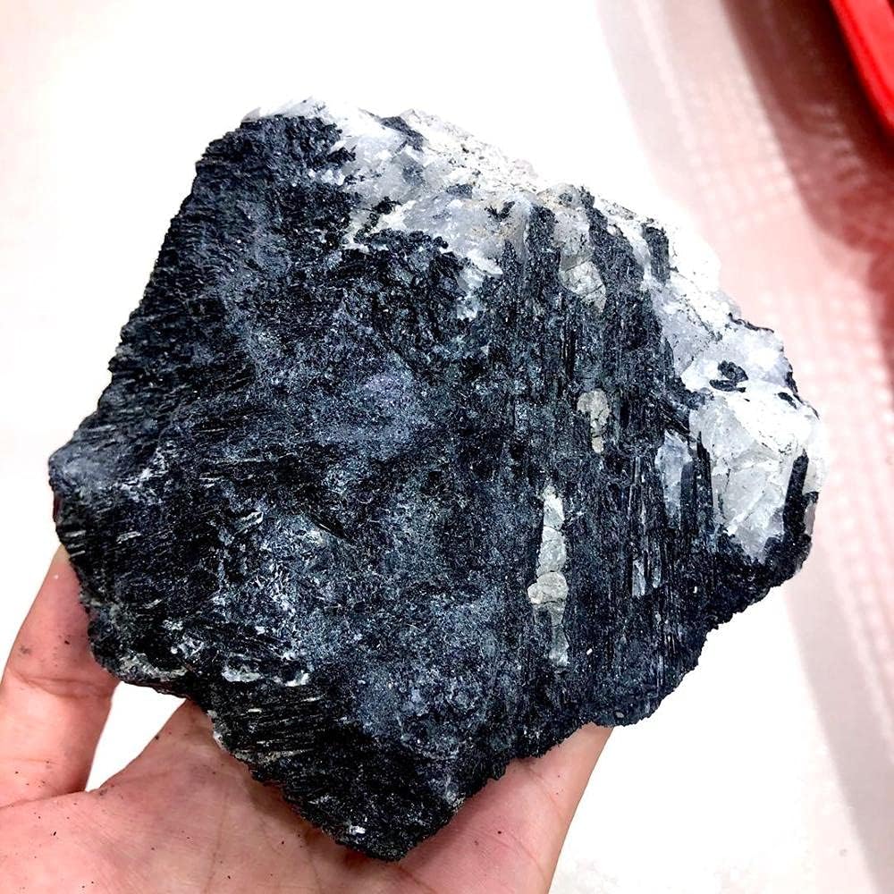 FIDEMM Natural Crystal Rough 1pcs Natural Black Tourmaline Crystal Gemstone Collectibles Rough Rock Mineral Specimen Healing Stone Home Decor (Color : 80-110g, Size : Approx30-60mm)