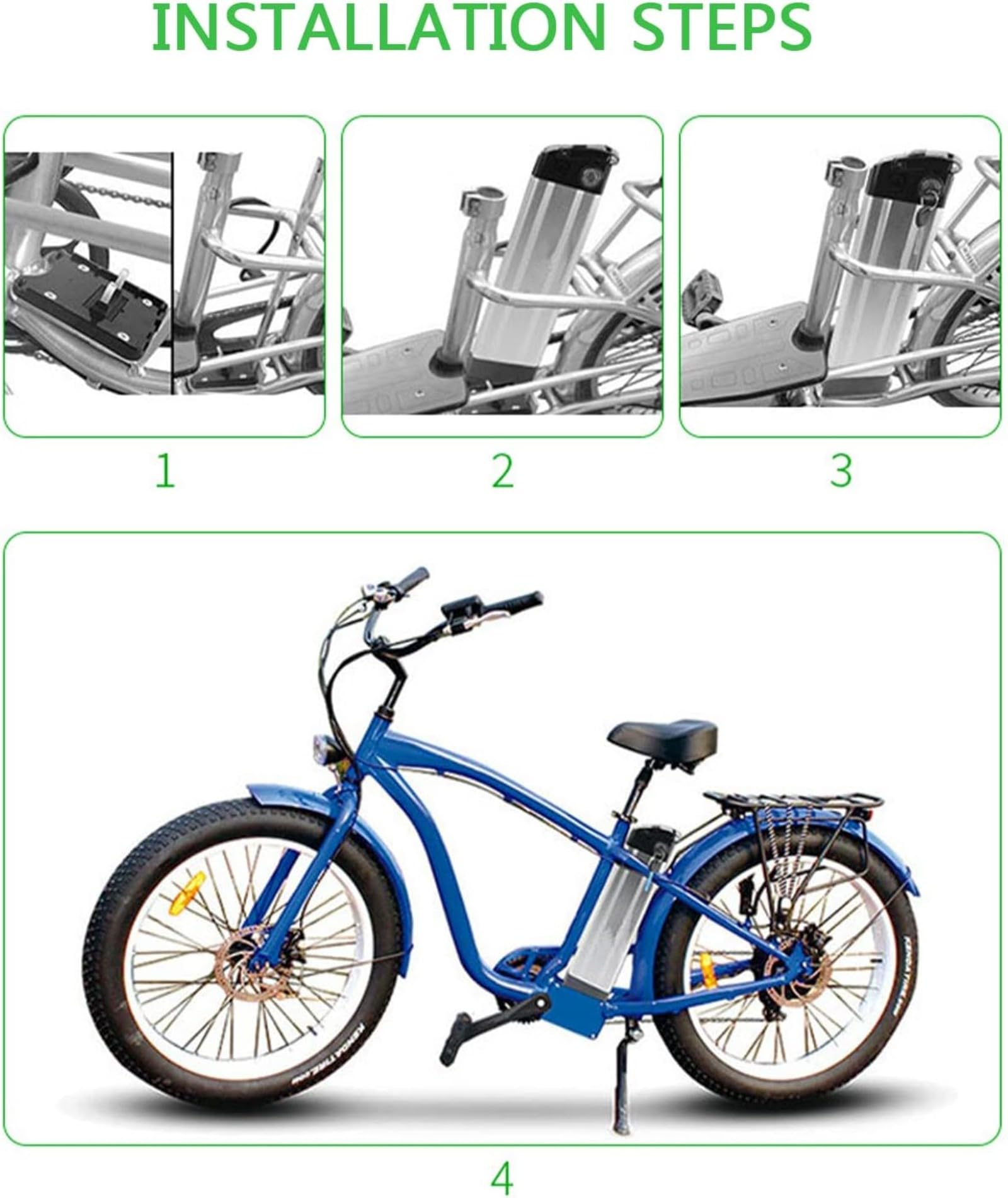 E-Bike Batteries pour vélo 36V 15.6Ah, Convient aux Moteurs 36V 250W/350W/500W, pour Moma Vélo MiFa Rex Aldi, Peut Correspondre aux Phylion/XH370-10J avec Chargeur