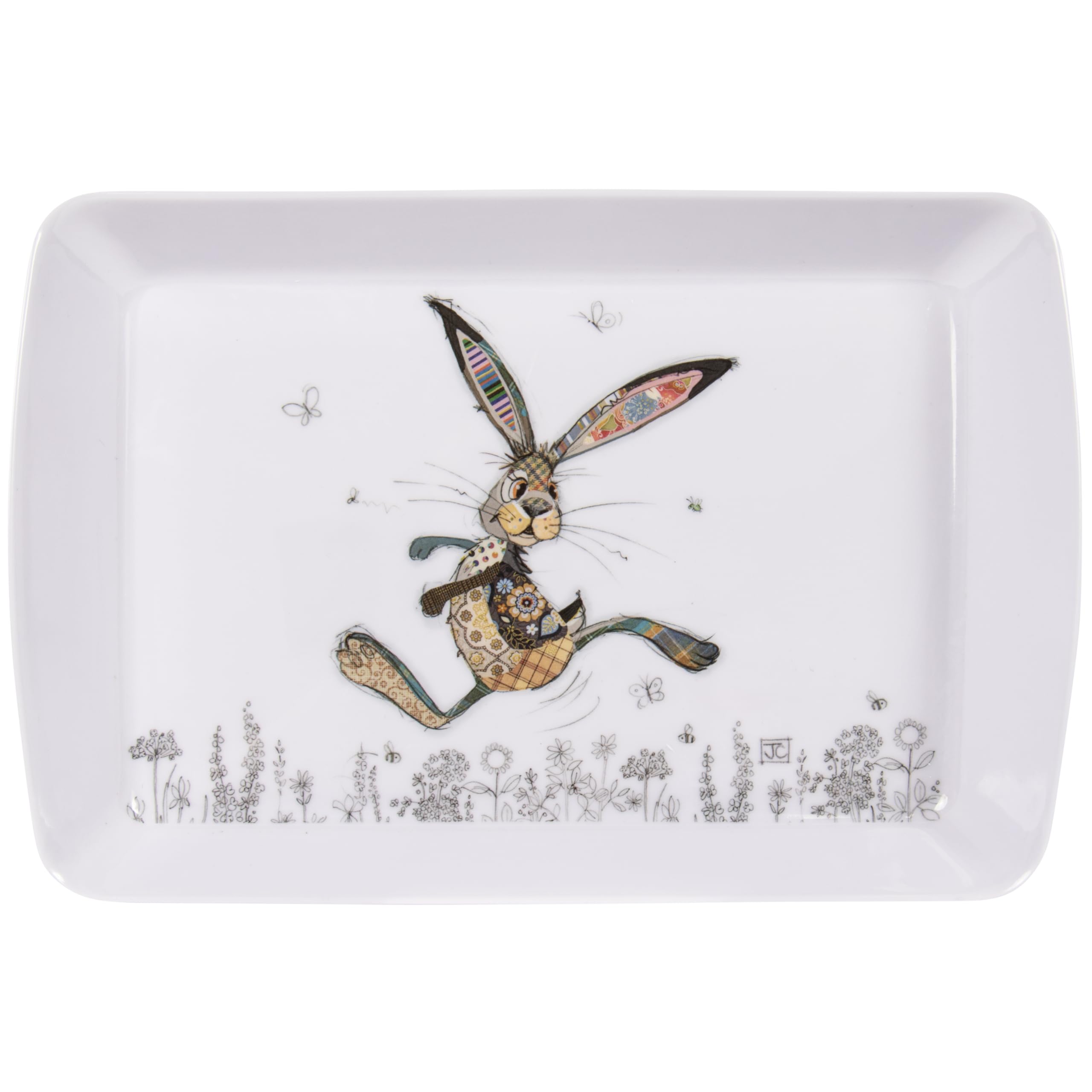 Lesser & Pavey Bug Art Hesper Hare Tray for Serving Dishes | Serving Trays for Kitchen Accessories | Lovely Serving Platter for Serving Food & Tea | Beautiful Trays for Food Serving