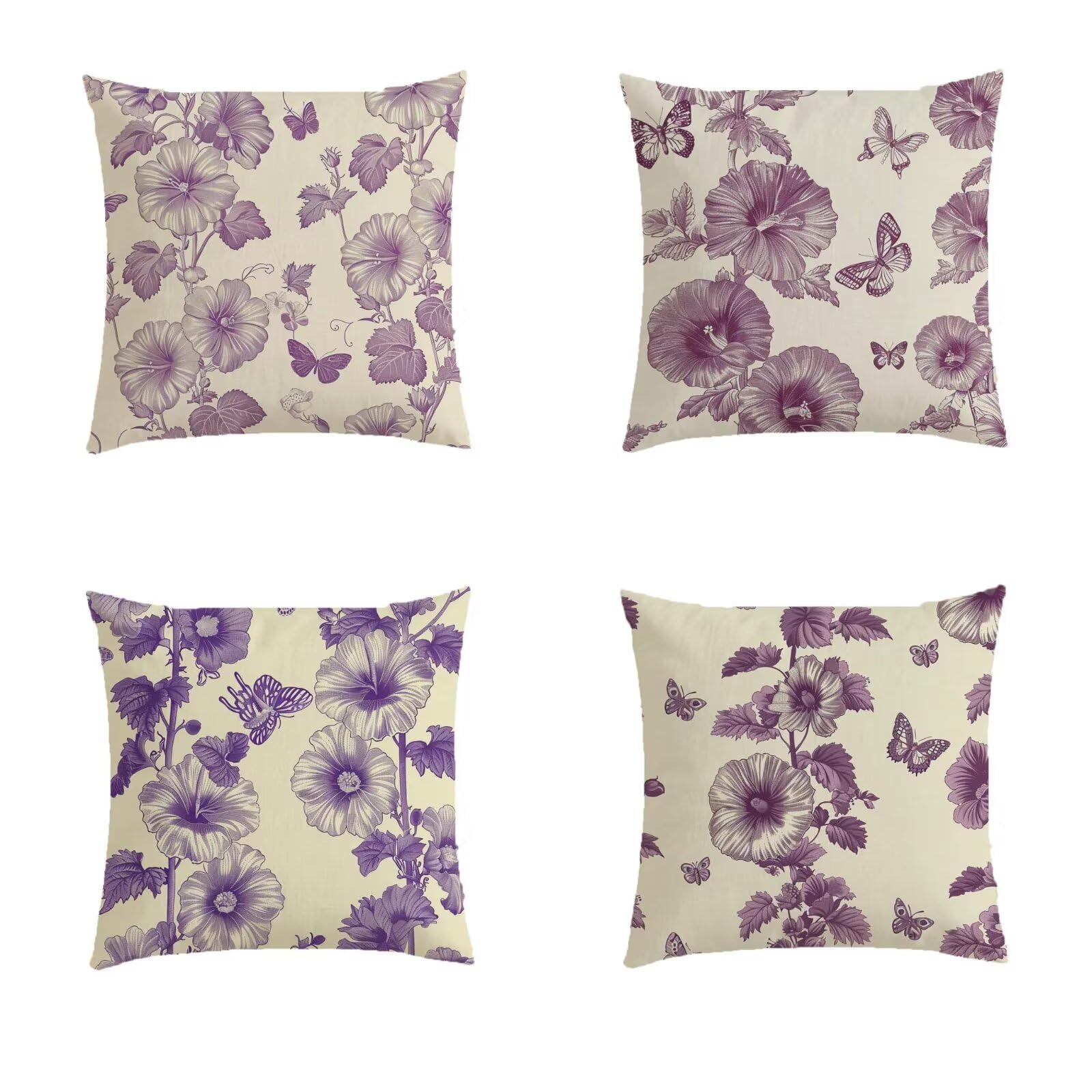 Housse de coussin 70x70 motif papillon idée cadeau pour salon extérieur