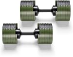 NÜOBELL® Official Adjustable Dumbbell Set, 5-50 LB or 5-80 LB All-In-One Adjustable Dumbbells for Home Gyms Easy Twist Adjustable Weights Dumbbell Set