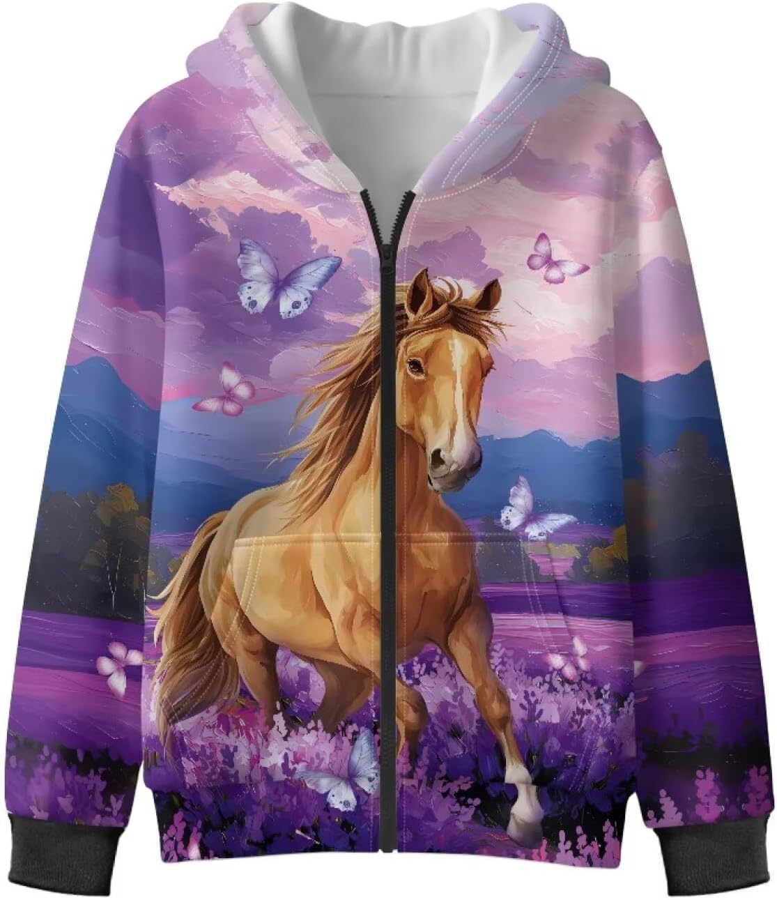 Girls' Zip Up Hoodies Fleece Sweaters Fall Winter Casual Long Sleeve Sweatshirts with Pockets for 6-16Y Kids Teens