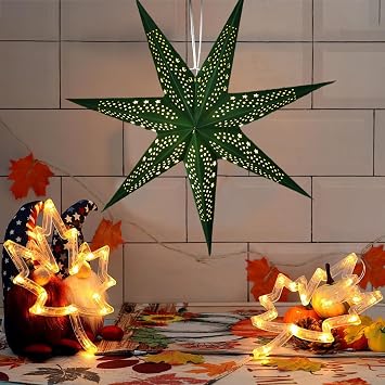 Origami Paper,Hollow Hanging Lampshade,Paper Lantern Suitable for Kids Arts and Crafts,Applies to Family Holiday Party Birthday Wedding GiftGreen