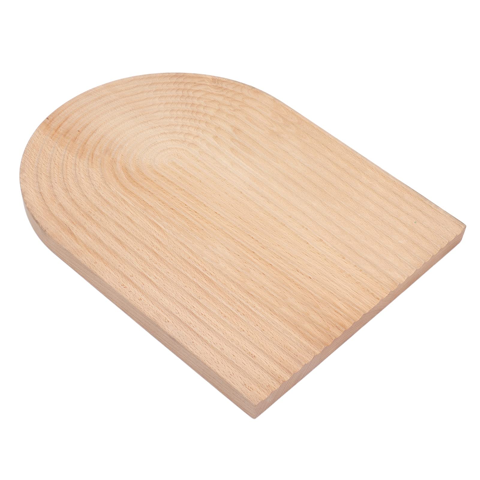 Brotteller Aus Holz, Natürliches Und Praktisches Buchenholz, Sicher Und Gesund, Schön Und Natürlich, Dessertteller mit Geometrischem Design für Familienfeiern, Partys, Hochzeiten(Oval)