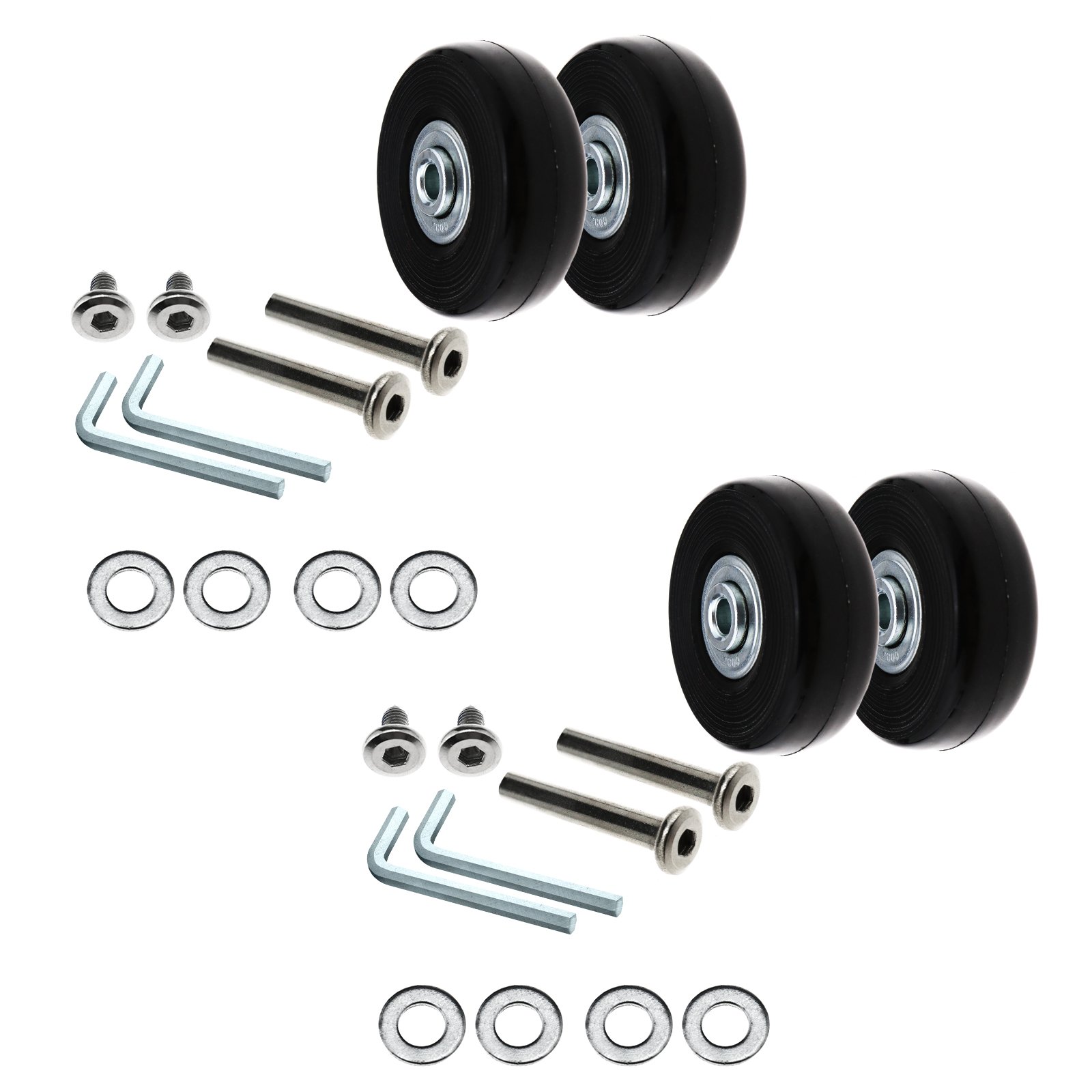 SING F LTDLuggage Suitcase Replacement Wheels 50mm Repair Tools kit Axles Rubber Deluxe, 4 Set