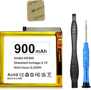 GR3BX Battery, 900mAh New Upgrade High Capacity Battery Replacement for Nest Learning Thermostat 4th Generation with Full Set Repair Tool Kits