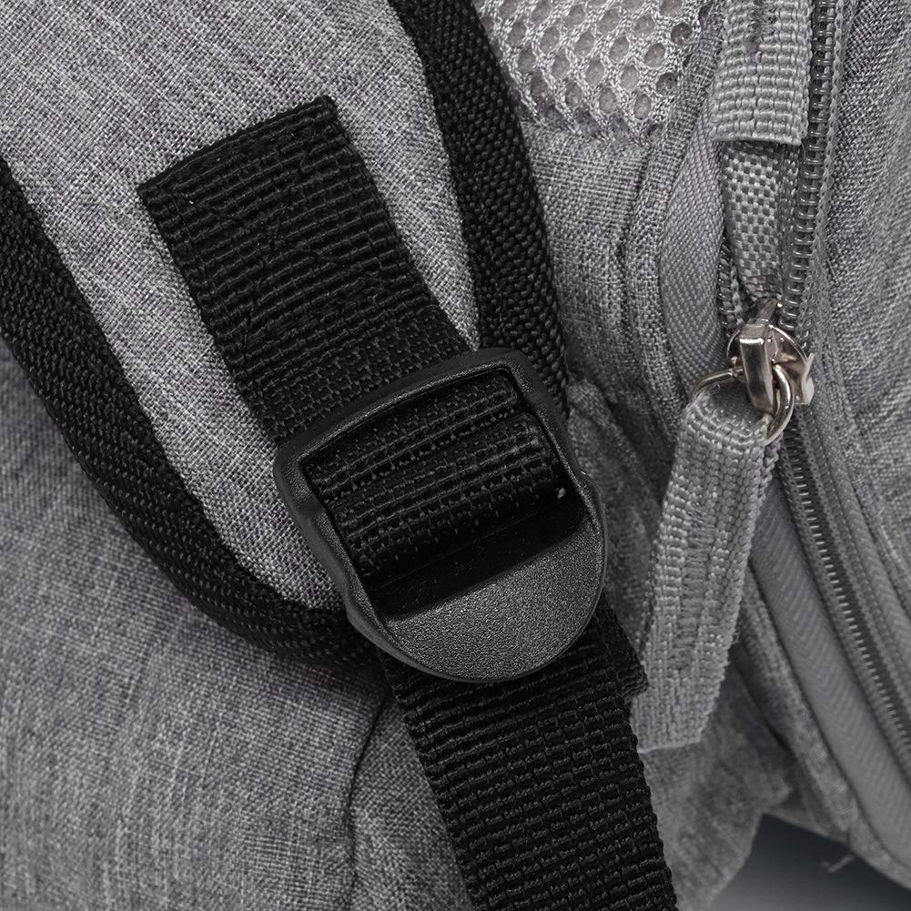 Umweltfreundlicher, atmungsaktiver Tiertransporter – Faltbarer Katzen-Tragetaschen-Rucksack für Outdoor-Reisen mit Mesh-Lüftung und Snacktaschen, zum Tragen über der Schulter oder