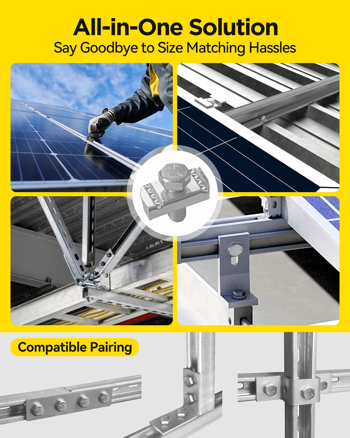 Strut Channel Nut and Bolt - 3/8" x 15/16" for 1-5/8" Strut Channel. 8mm Thickened Strut Nut 3/8"-16 with Thickened Galvanized Plating (32 Pack)