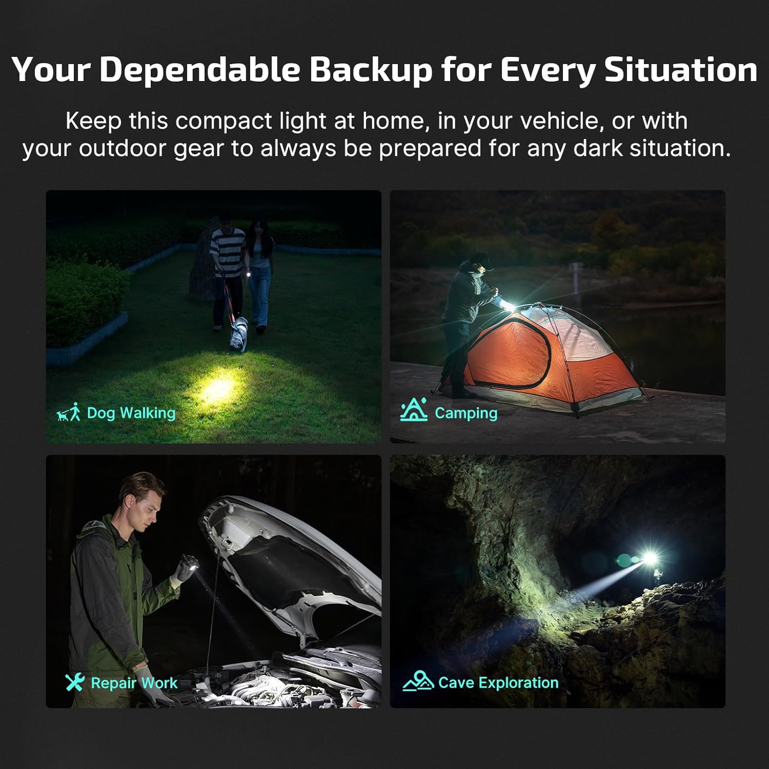 OLIGHT BatonTurbo EDC Flashlight Rechargeable with Magnetic Charging Cable, 1000 Lumens Powerful LED Light 510 Meters Long Throw, 5 Modes, IPX8 Waterproof Light for Camping, Hiking (Black) - Image 7