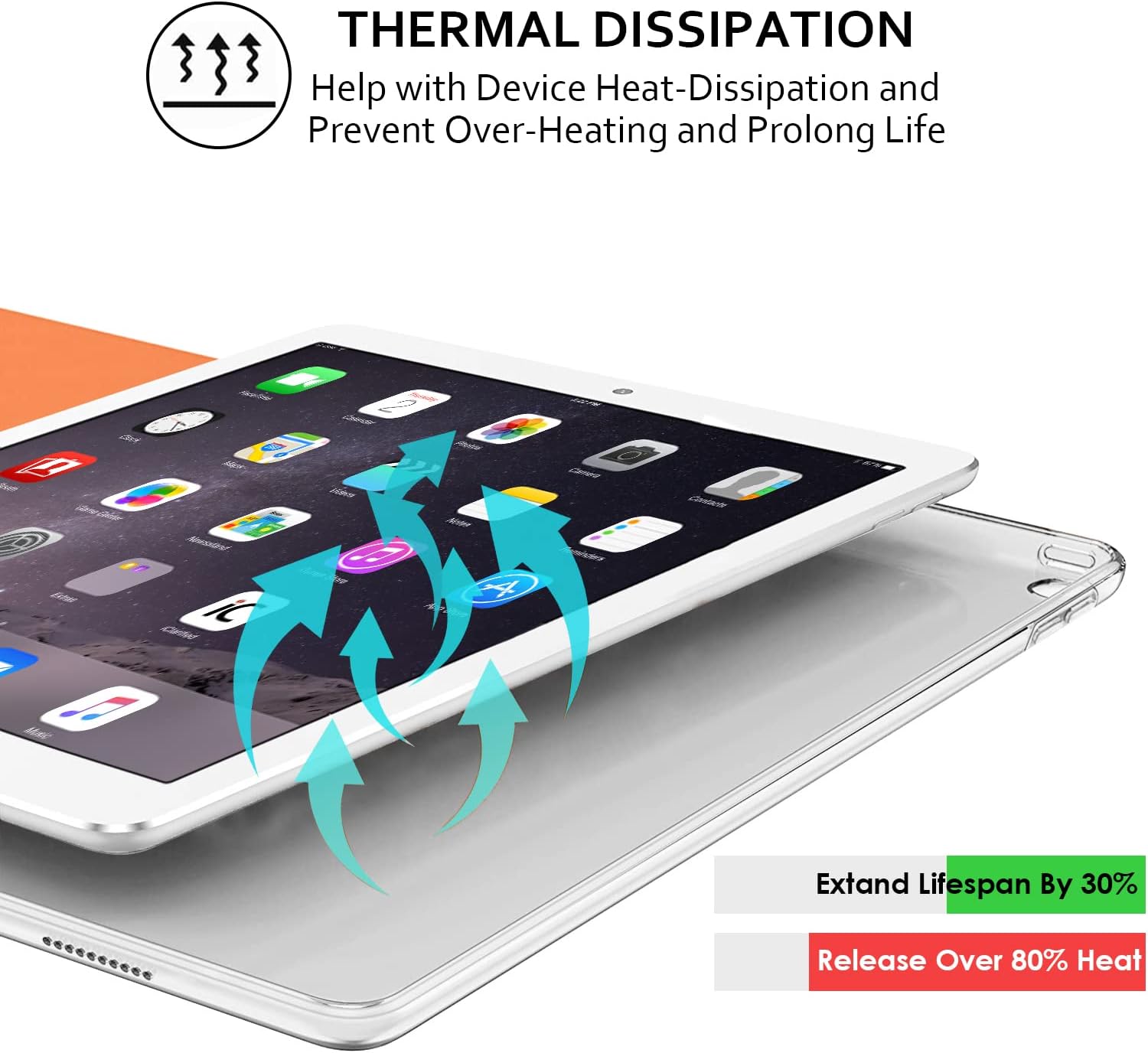 DuraSafe Cases for iPad Air 3rd Gen 10.5 Inch 2017/2019 [ PRO 10.5 Air 3 ] A1701 A1709 A1852 A2152 A2123 A2153 A2154 Slim Hard Shell Protective Stand Cover - Orange