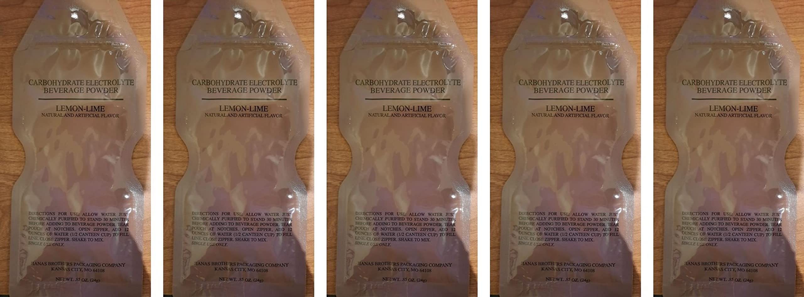 MRE Carbohydrate Electrolyte Beverage Powders (Grape, Fruit Punch, Orange and Lemon-Lime) 5 packets each! (Lemon-Lime)