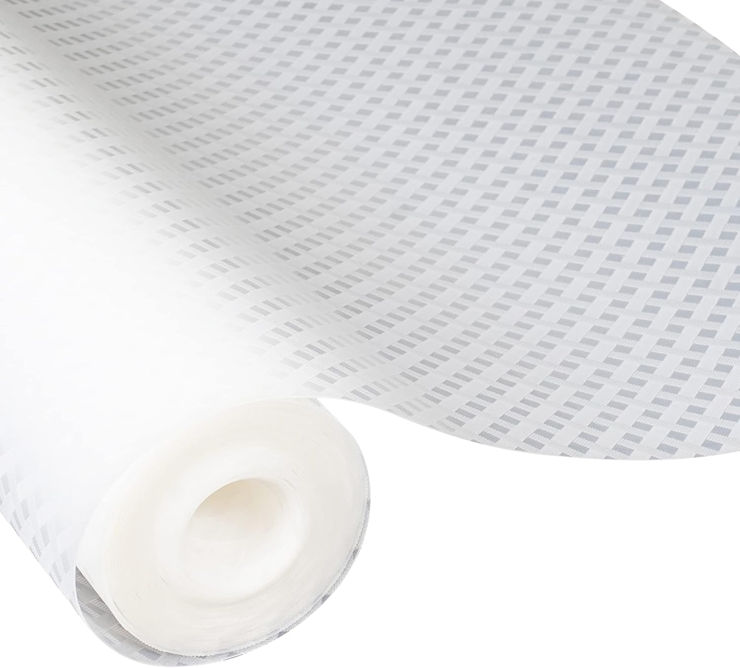 KayJen (45 cmX5 m) Transparent Food Grade EVA Anti Slip MatSheet for Fridge, Kitchen, Drawer, Shelf Liner, Table (Check Design, Transparent)