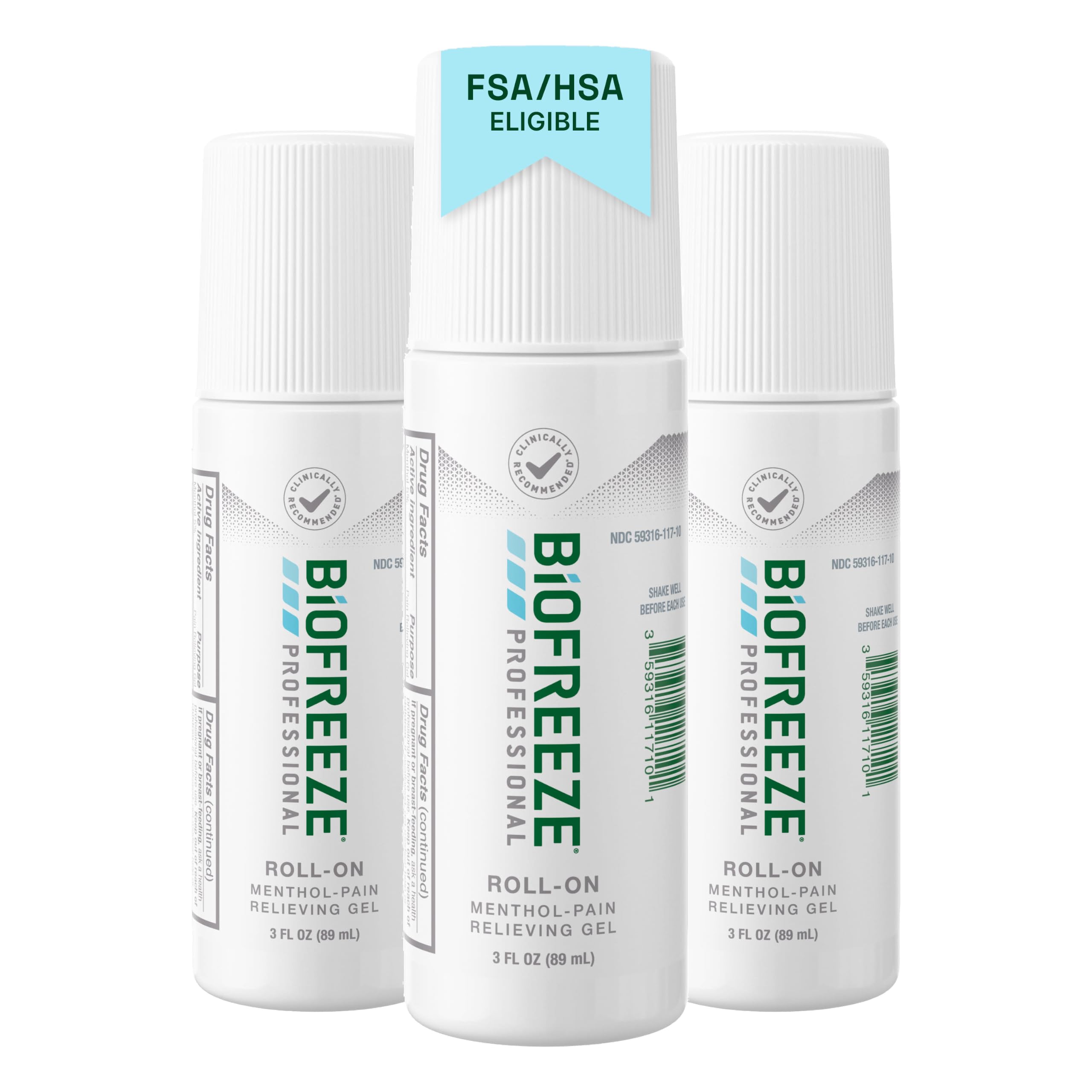 Biofreeze Professional Pain Relief Roll-On, Menthol Gel, 3 FL OZ (2 pack) — Amazon image 12