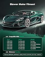 Vista 5 de SCITOO Motor de ventilador de calentador de CA HVAC con ventilador para motor de ventilador Chevrolet HVAC de repuesto para 1992-1996 para Chevrolet