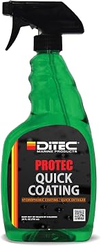 DITEC PROTEC Quick Coating, Hydrophobic Protection Spray for Paint and Gelcoat, Glossy Finish