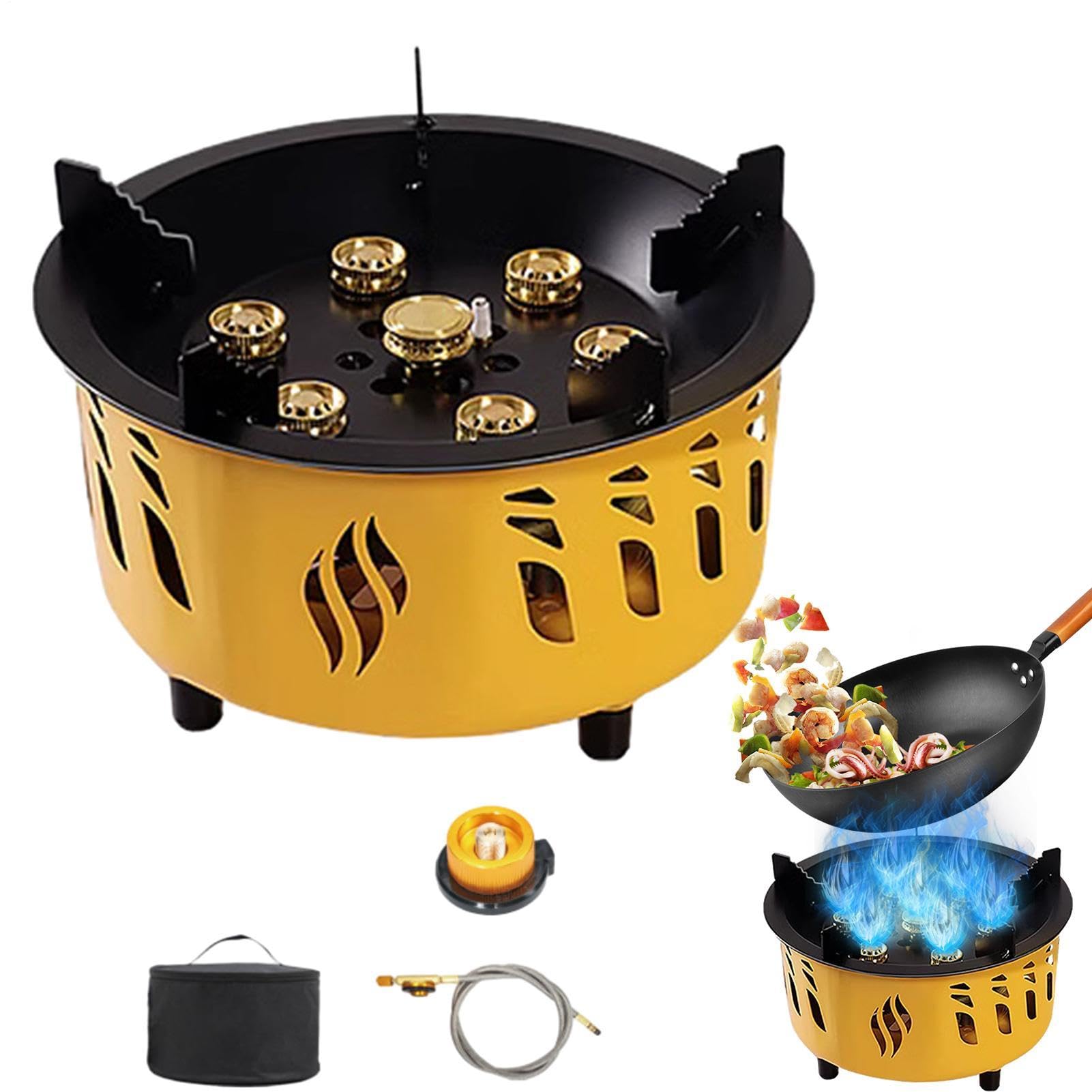 Fornello da campeggio antivento, fornello da picnic Design antivento | Sette stelle Antivento portatile compatto leggero design pieghevole per campeggio escursionismo arrampicata picnic