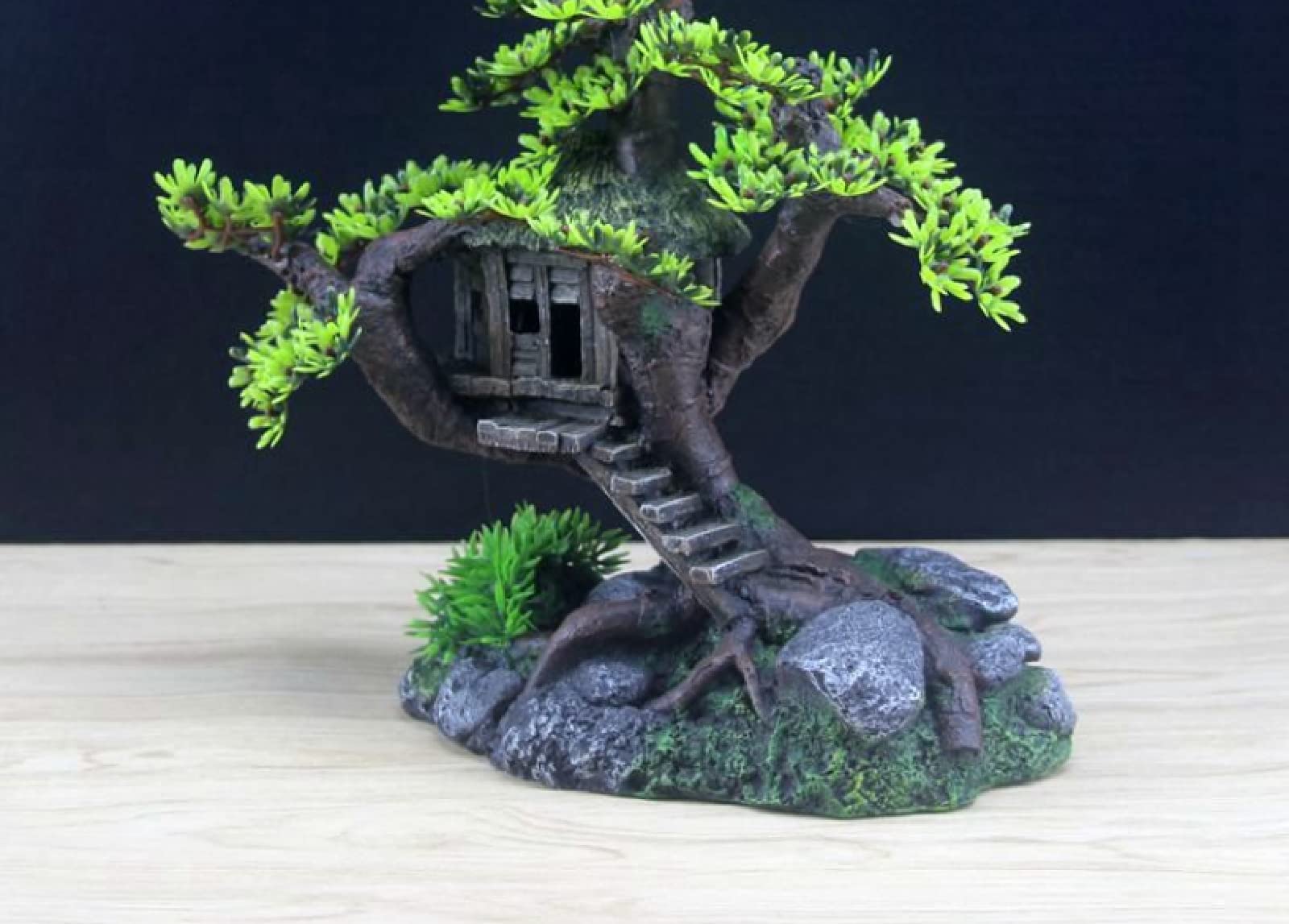 Decorazioni Acquario Arredamento Acquario Arredi Per Acquario 26*14.5Cm Acquario Serbatoio Di Pesce Decorazione Paesaggistica Casa Sull'Albero Casa Casa In Legno Acquario Paesaggio Castello Grande Alb
