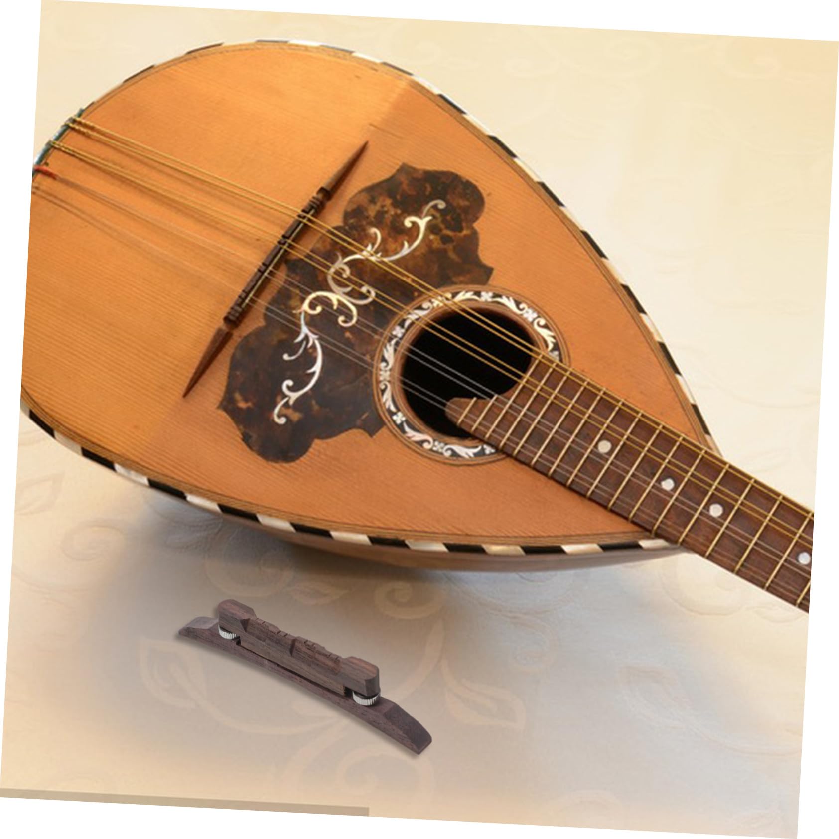 Hemobllo Pont de Mandoline en Bois Rouge de Remplacement Réglage de Tonalité Lisse pour Mandoline Professionnelle et Accessoires de Réparation