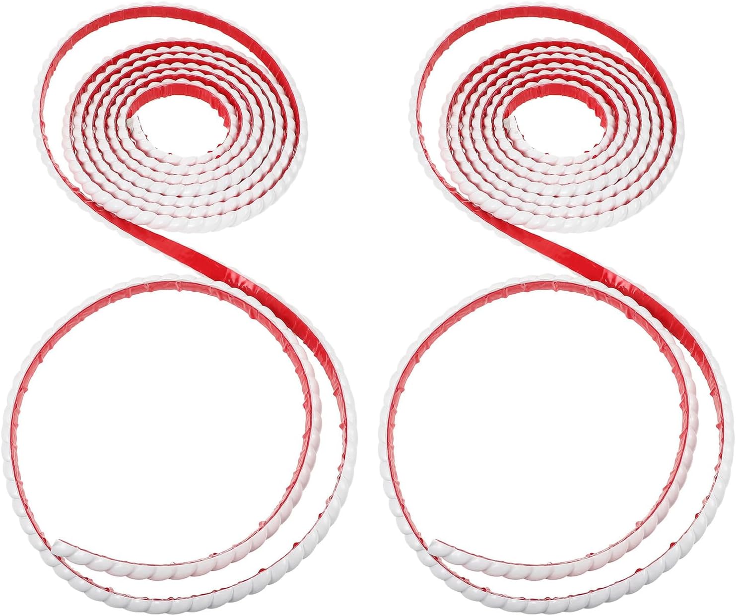 2 Rolls 10mm X 5m White Flexible Self Adhesive Border Trim for Mirror Frame Edge, Waterproof Peel and Stick Decorative Wall Molding Strip for Kitchen Bathroom Home Decor