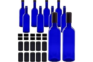Cornucopia Blue Bottles: 10-Pack Plastic Wine Bottles