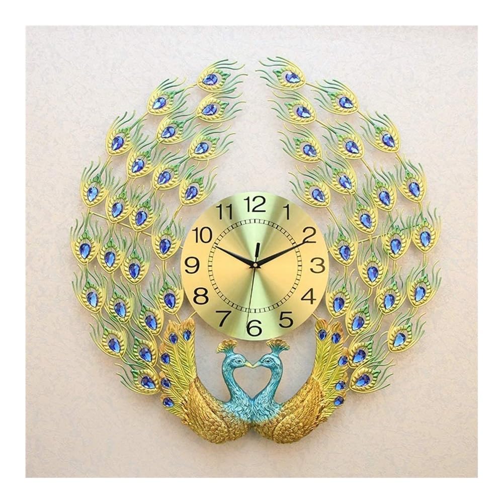 Orologio da parete 60 x 60 cm Pavo Real Mute quarzo creativo elettronico decorazione artistica e il soggiorno casa