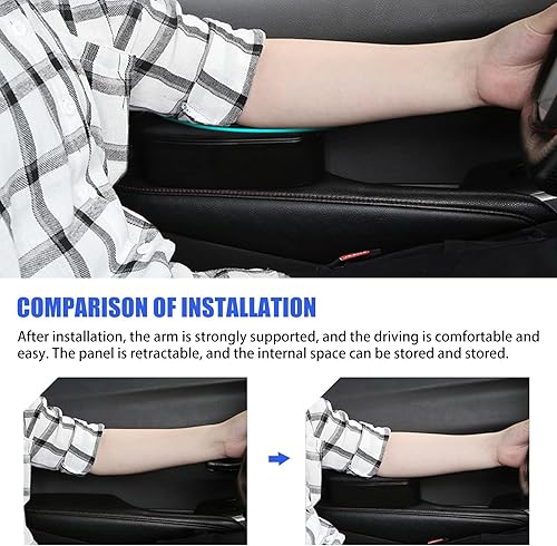 Miniatura 3 de Ajxn Reposabrazos ajustable para automóvil, 1 unidad, soporte para codo y muñecas, extensor de reposabrazos de automóvil, organizador de