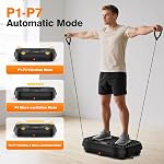 Vibration Plate Exercise Machine with APP, 3D Dual Motor Vibration Plate 199 Adjustable Speed, Vibrating Plate Automatic Mode P1-P7, 450 Lbs Capacity Shake Plate with Remote Control