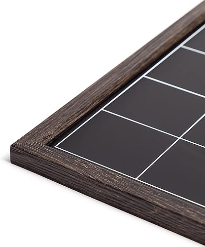 Miniatura 4 de U Brands Pizarra magnética con calendario, 20 x 16 pulgadas, marco de madera rústica, incluye lápices de tiza e imán