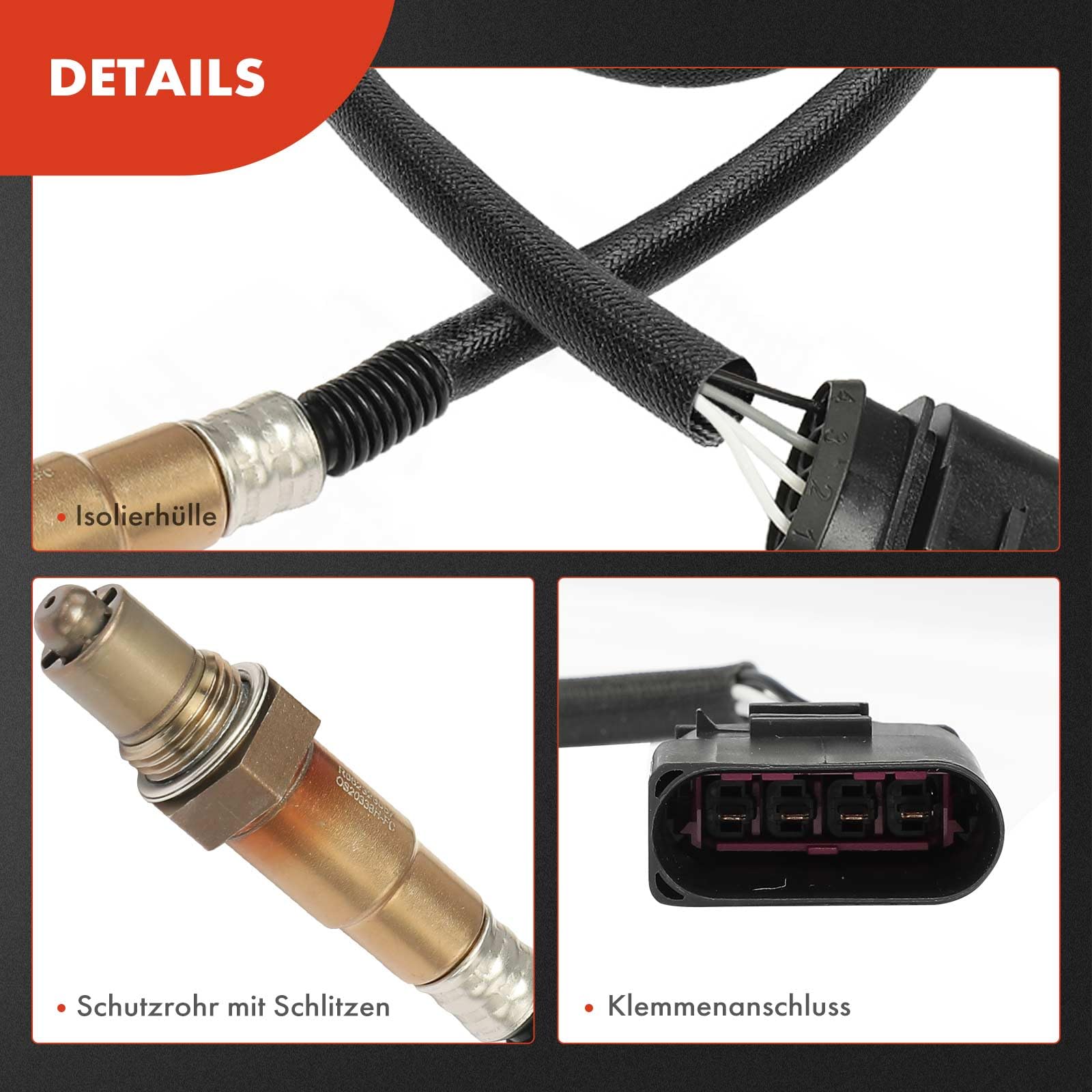 Lambdasonde Regelsonde für A4 8D2 B5 A6 4B C5 Leon Toledo II 1M Octavia I 1U Bora 1J Golf IV 1E7 J-e-t-t-a III 1K2 P-a-s-s-at 3B 1.6L 1.8L 2.0L 1997-2010 ES20338