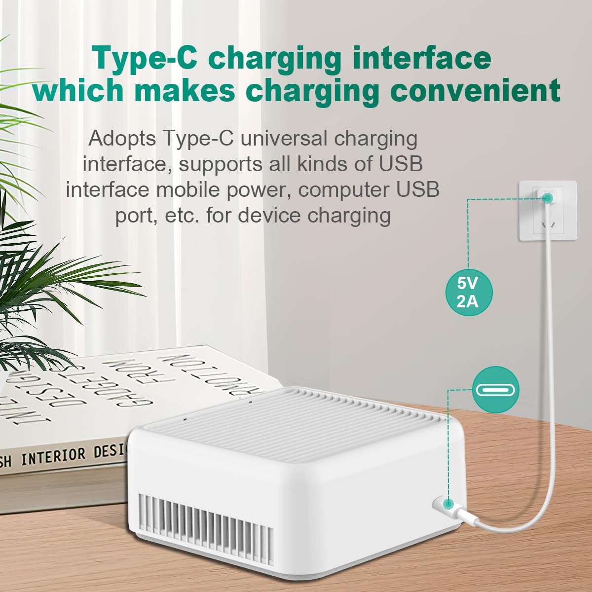 Air Purifiers for Home,True HEPA Small Air Purifier for Dorm Room, Up to 615 Ft²,15dB Quiet,for Smoke Odors,Portable Mini Air Purifier,Desk Air Filter for Office, RV,Bedroom,Travel (Elegant White) - Image 8