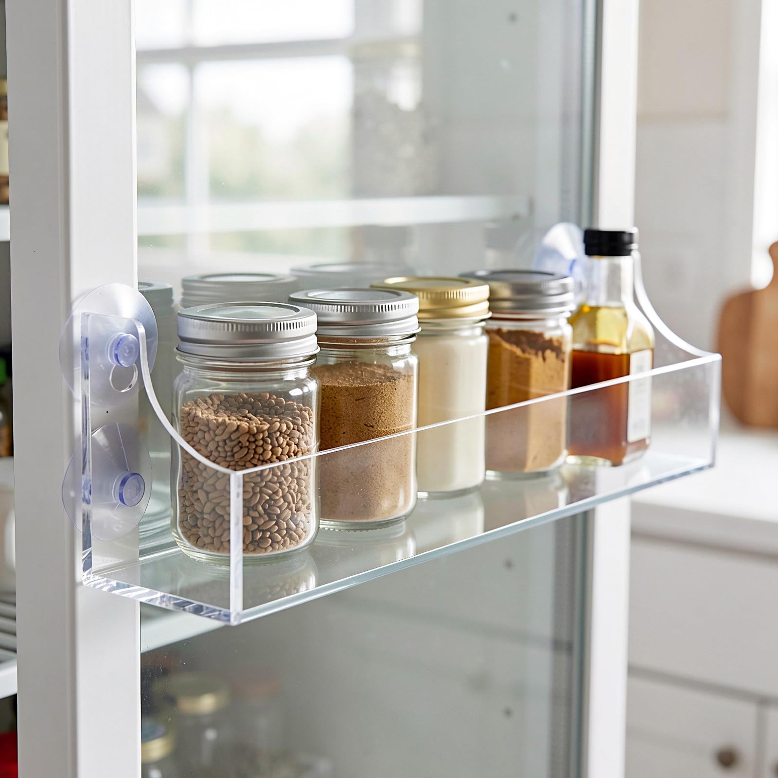 Uonlytech 2 Piezas Organizador de Bebidas con Ventosa de Acrílico