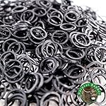 Beauty Town 1000 Pcs Rubber Bands - Soft Elastic Hair Accessories, Braids Mini Ties, No Damage Stretchy Bands for Hair (4-Packs) (Black)