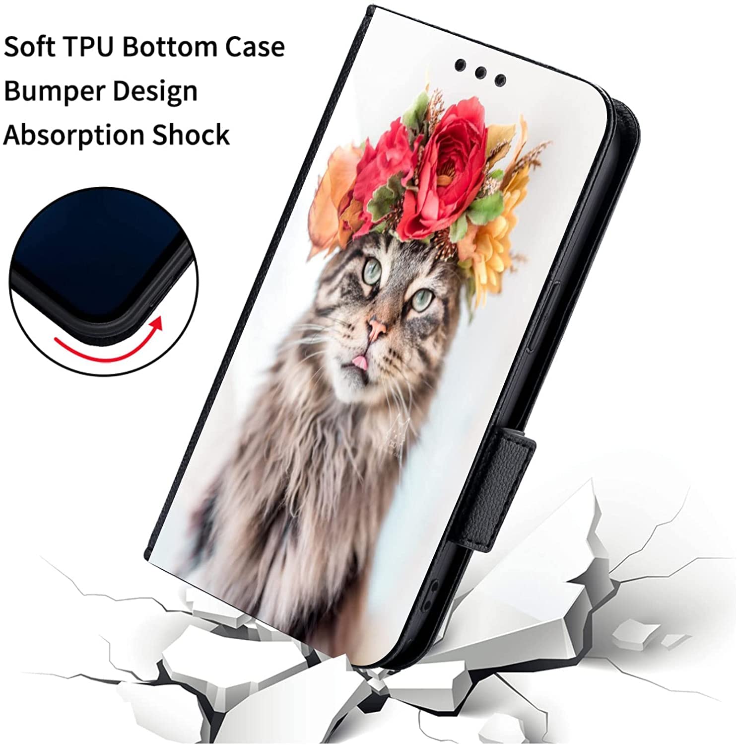 FortiCase Custodia Personalizzata per Samsung Galaxy S25 Ultra,Flip Cover in PU Pelle Premium,Supporto Slot Scheda Case,con la Tua Foto,Immagine o