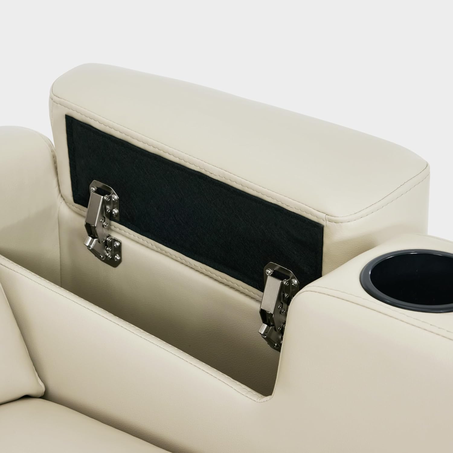 MCombo Zero Gravity Power Recliner Chair with Adjustable Headrest for Living Room, Home Theater Seating Recliner with 360° Swivel Tray Table, USB & Type-C Ports, LED Lighting, Armrest Storage